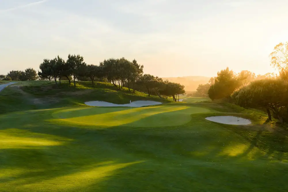 Royal Óbidos fairway at sunset