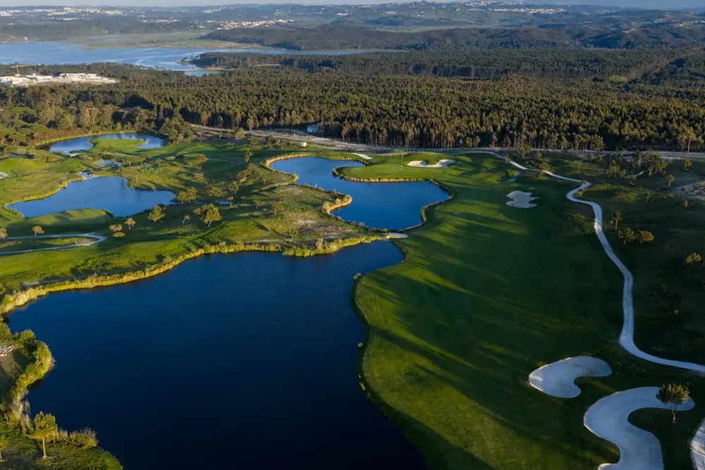 Royal Óbidos lakes and fairways from above