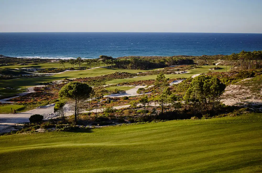 West Cliffs fairways running towards the sea